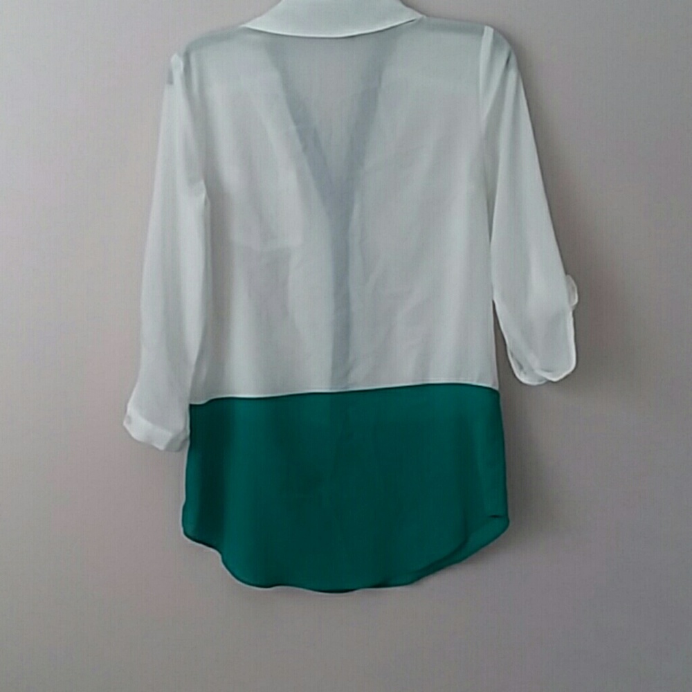 BCX color block sheer tunic Small - Picture 2 of 7